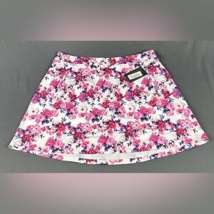 G/FORE G4 Womens Golf Skort Floral Print XL Pink Polyester Spandex